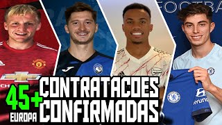 CONTRATAÇÕES CONFIRMADAS NO FUTEBOL EUROPEU 2021 Chelsea Arsenal Sevilla Milan Porto e mais [upl. by Albarran980]