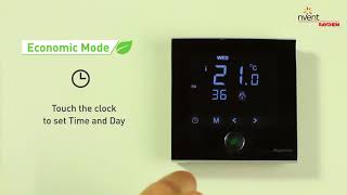 RAYCHEM Green Leaf Floor Heating Thermostat Programming English [upl. by Hsakiv]