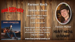 Farmer Rock Lets Dance  Tutorial amp Demo Catalan Line Dance [upl. by Epolulot]