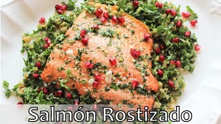 Receta De Salmón Al Horno [upl. by Ardekahs]