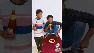 comedy surajroxfunnyvibeo funny fun food challenge dimag egg vikram shorts youtubeshorts [upl. by Boor]