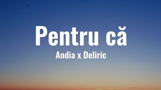 Andia x Deliric  Pentru că  Versuri [upl. by Disini742]