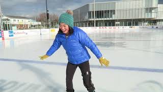 ☃️ Outdoor Ice Skating in Quebec Canada ☃️ [upl. by Grof]