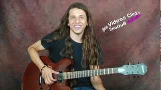 Learn Jazzy Blues rhythms n chords jazz guitar lesson get outside standard I IV V progressions [upl. by Tiossem]