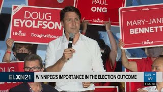 Justin Trudeau stops in Winnipeg on Election Eve [upl. by Mccourt]