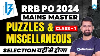 IBPS RRB PO Mains Reasoning  Puzzles amp Miscellaneous RRB PO Mains 2024  By Sanjay Sir [upl. by Ateuqahs]