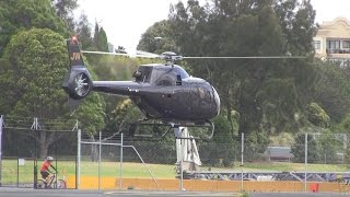 Eurocopter EC120 amp AS350 ► Takeoff ✈ Mechanics Bay Heliport [upl. by Simmonds]