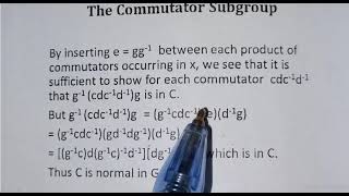 85 MTH633 GroupTheory Topic 144145 Commutator Subgroup  Theorem on Commutator Subgroup [upl. by Carlin806]