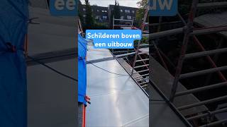 Schilderen boven een uitbouw [upl. by Anaahs]