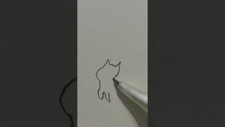 Drawing a cat with hard filter 🐈‍⬛Dalgalı filtre ile kedi çizmek✨ funny drawing art challenge [upl. by Wemolohtrab643]