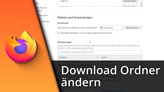 Firefox Download Ordner ändern  Firefox Download Einstellungen ✅ Tutorial [upl. by Scotty]