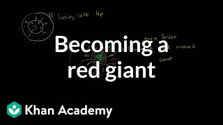 Becoming a red giant  Stars black holes and galaxies  Cosmology amp Astronomy  Khan Academy [upl. by Sholeen178]