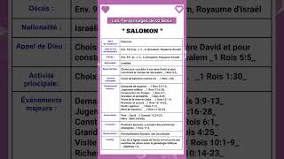 Les Personnages dans la BIBLE  SALOMON [upl. by Aniuqahs3]