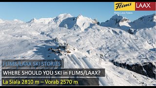 Where to Ski in LAAX La Siala  Vorab Pist 28 [upl. by Amorete675]