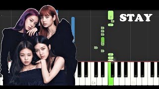 Blackpink  Stay EASY Piano Tutorial [upl. by Jasisa]