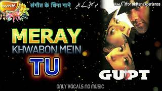 Meray Khwabon Mein Tu  Without Music Acapella Only Vocals No Music OVNM [upl. by Esirahs]