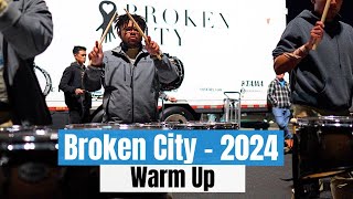 Broken City Percussion 2024  Finals Night Warm Up [upl. by Aoniak577]