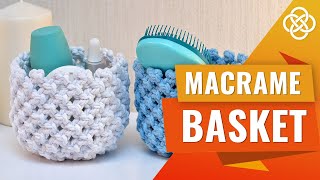 Macrame Basket DIY  Macrame DIY  Macrame Basket Tutorial [upl. by Oknuj753]