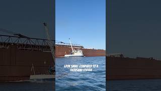 How do freighters get all of their supplies freighter boatnerd greatlakes saultstemarie [upl. by Adekram]