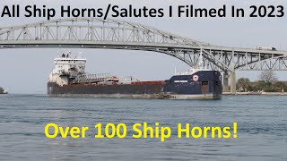 All Ship HornsSalutes I Filmed In 2023 [upl. by Kevin]