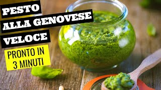 Pesto alla genovese fatto in casa velocissimo pronto in 3 minuti [upl. by Pembroke261]