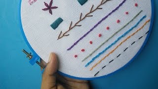 Hand Embroidery for Beginners  Part 2  10 Basic Stitches  HandiWorks 52 [upl. by Pierre]