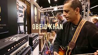 Obeid Khan plays through the Master Collection Magnatone Super 59 M80 at NAMM 2018 [upl. by Arevle815]