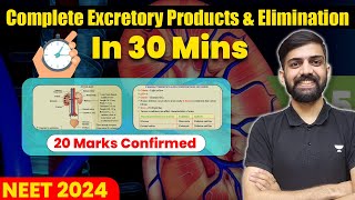 🔥 Excretory Products amp Elimination One shot  30 minutes Series 20 marks guaranteed  NEET  Anmol [upl. by Annekim]