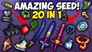 Terraria 1449 Amazing 20 in 1 Seed  Enchanted sword Lava Charm Muramasa Hermes Boots etc [upl. by Alwitt786]