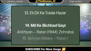 1941 to 1950 top hindi songs bollywood । thenaveen oldmusic facts music [upl. by Zoarah887]