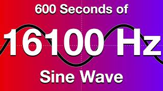 16100Hz Sine Wave Test Tone  600 Seconds 10 Minutes [upl. by Ahders719]