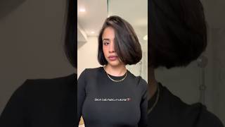 she choped hair for bob haircut  self bob haircut at home hairtransformation shorthaircut shorts [upl. by Nairot57]