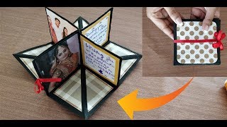 DIY square circular pop up greeting cardcrafts villa [upl. by Branham]