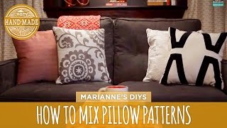 How To Mix and Match Throw Pillows  HGTV Handmade [upl. by Edric]