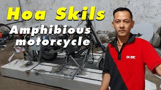 Building an Amphibious motorcycle I have finished fabricate the frame and engine assembly [upl. by Neeoma]