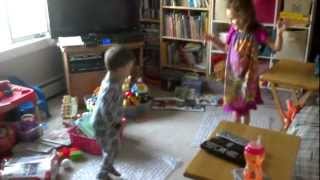 Kids Bubble Wrap Dance Dancing to Pocahontas [upl. by Oivlis]