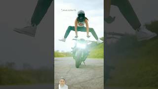 Lady biker moto stunts [upl. by Alakcim]