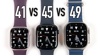 Apple Watch Größenvergleich 41mm vs 45mm vs 49mm  Die richtige Wahl treffen [upl. by Merrili]