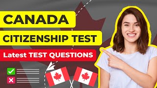 Canadian citizenship test 2024  Latest Test Questions  Practice Online [upl. by Anuayek357]