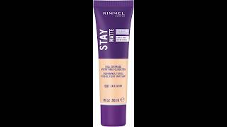 Rimmel London StayMatte Liquid Mousse Foundation 081 Fair Ivory Lightweight Shine Control rimmel [upl. by Albur]