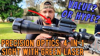 Pinty 416X50 Rifle Scope with Illuminated Optics amp Laser Review Versatility for Enhanced Shooting [upl. by Drake]