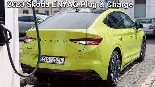 2023 Skoda ENYAQ  Plug and Charge Launched [upl. by Harlin]