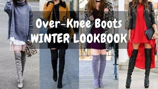 How to Wear OverKnee Boots  Long Boots  WINTER LOOKBOOK [upl. by Bourke]