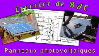 Exercice de BAC sur les panneaux solaires photovoltaïques calcul énergétique ensoleillement [upl. by Schwartz]