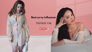 Natalie val ▶️  most beautiful plus size curvy fashion model ever [upl. by Zobias]