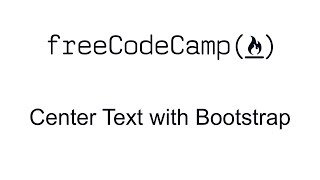 Center Text with Bootstrap [upl. by Irneh]