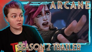 ANGST INCOMING Arcane Season 2 Trailer REACTION [upl. by Gnivri]