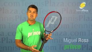 Prince Warrior 107 Tennis Racquet Review  Tennis Plaza [upl. by Anerres]