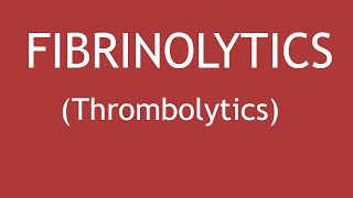 Pharmacology of Fibrinolytics Thrombolytics  Dr Shikha Parmar [upl. by Ob]