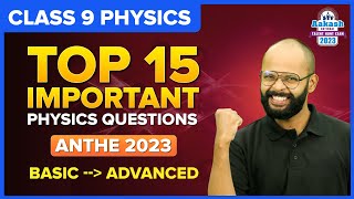 Top 15 important Physics Questions for class 9 ANTHE Motion Force and Laws of Motion Gravitation [upl. by Goff999]